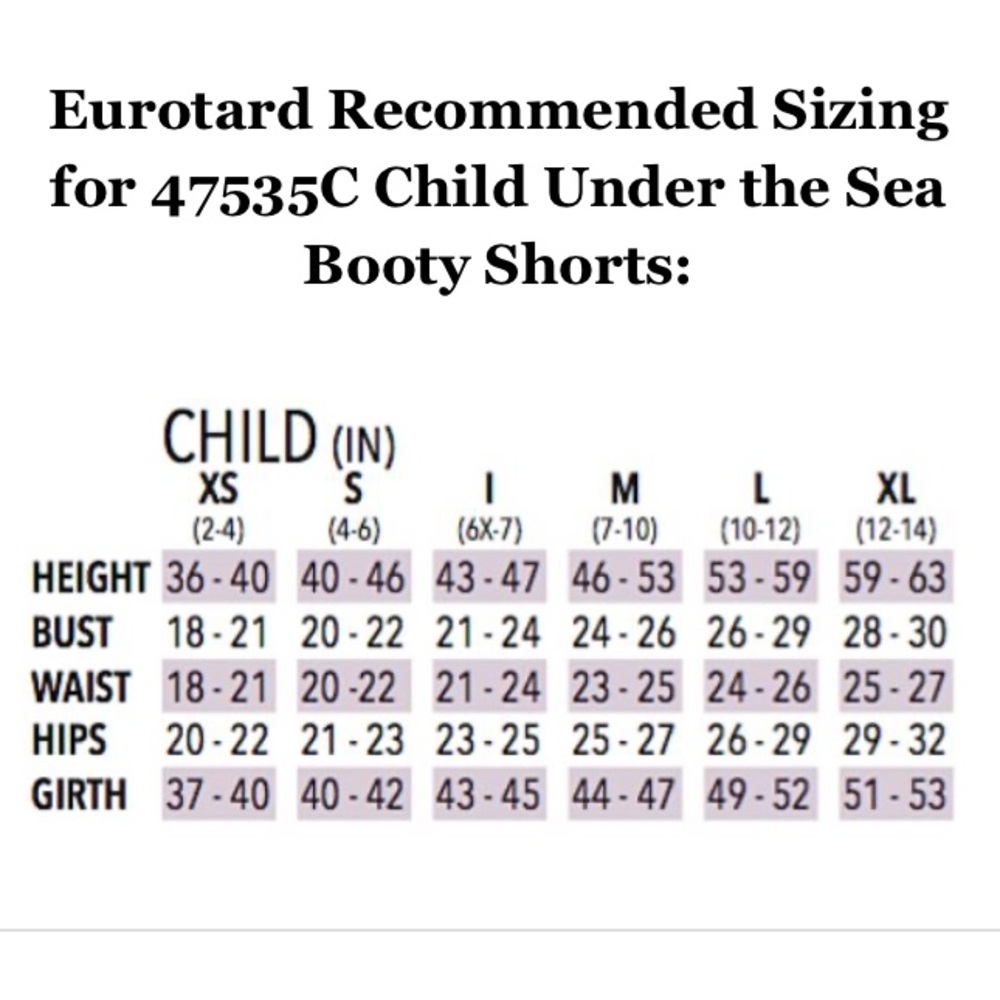 3/$15!! NWT Eurotard Under The Sea dance shorts - Picture 6 of 7